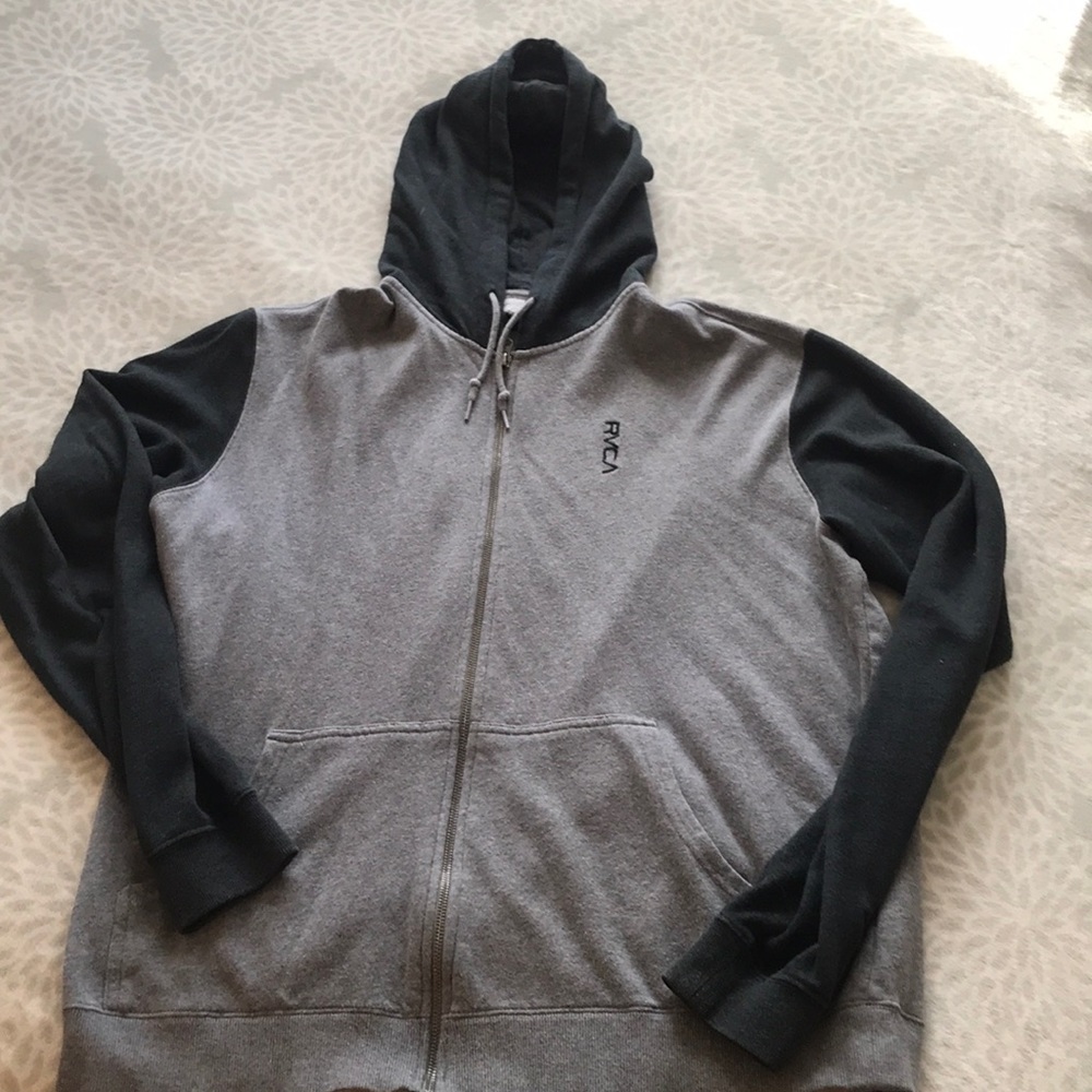 RVCA mens zip up hoodie XL